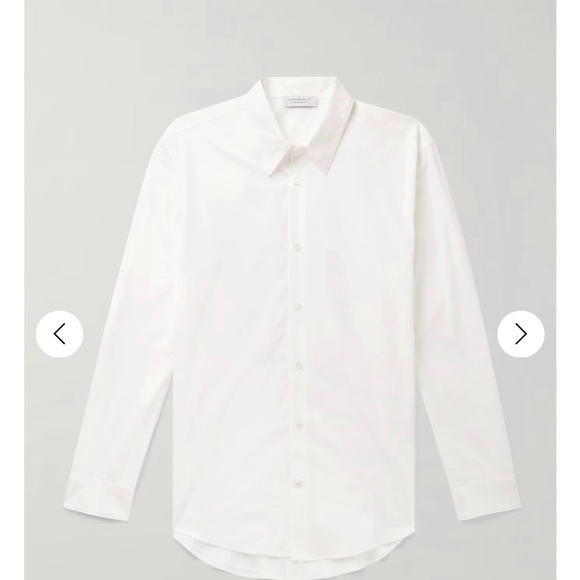 Gabriela Hearst Mr Porter white Quevedo slim fit button down men’s shirt size 40 - Picture 4 of 14